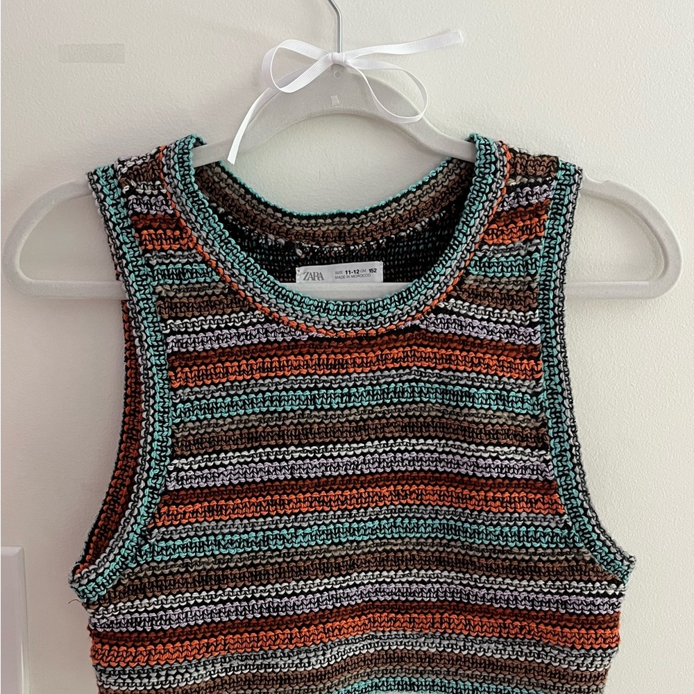 Zara Limited Edition Colorful Knit Tank Top🪽